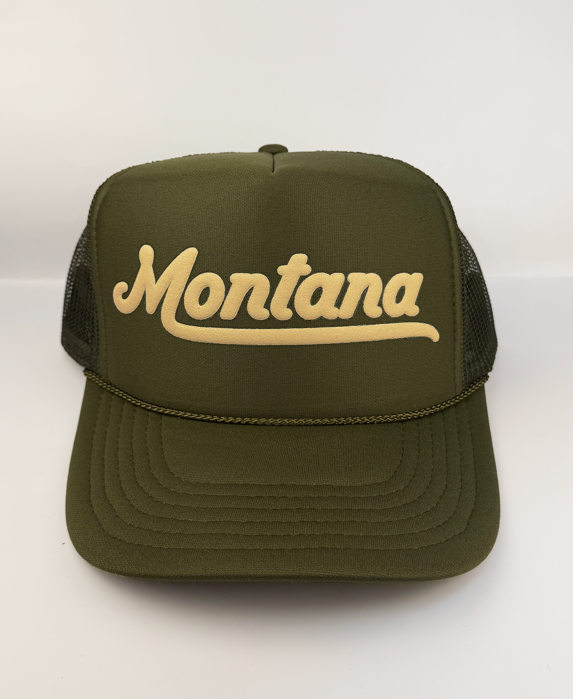 Montana Adult Trucker Hat: Olive